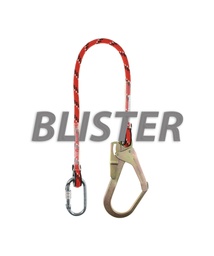 [EL1AH10.BL] Edge Fox 2 1M Blister  Positioneringsvanglijn + 1x steigerhaak en 1x musketon met schroefsluiting - blisterverpakking (EL1AH10.BL)
