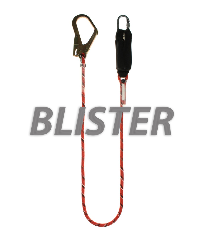 Edge Viper 2M Blister Vanglijn met valdemper + 1x steigerhaak en 1x musketon met schroefsluiting - blisterverpakking (ELVD1KH1AH20.BL)