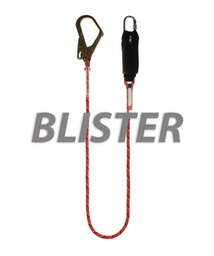 [ELVD1KH1AH20.BL] Edge Viper 2M Blister Vanglijn met valdemper + 1x steigerhaak en 1x musketon met schroefsluiting - blisterverpakking (ELVD1KH1AH20.BL)